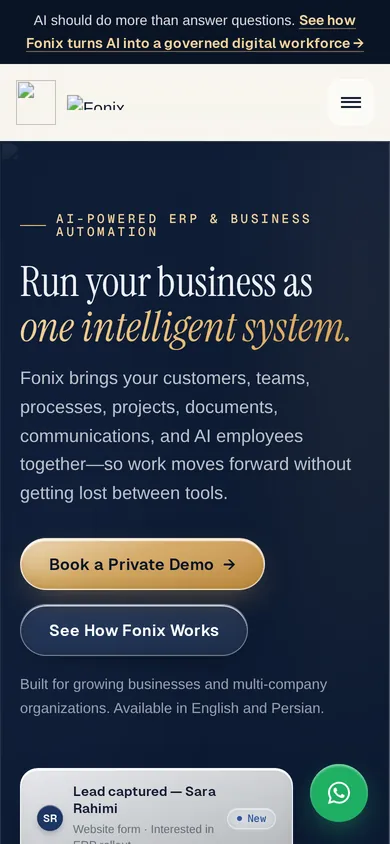 Fonix mobile view