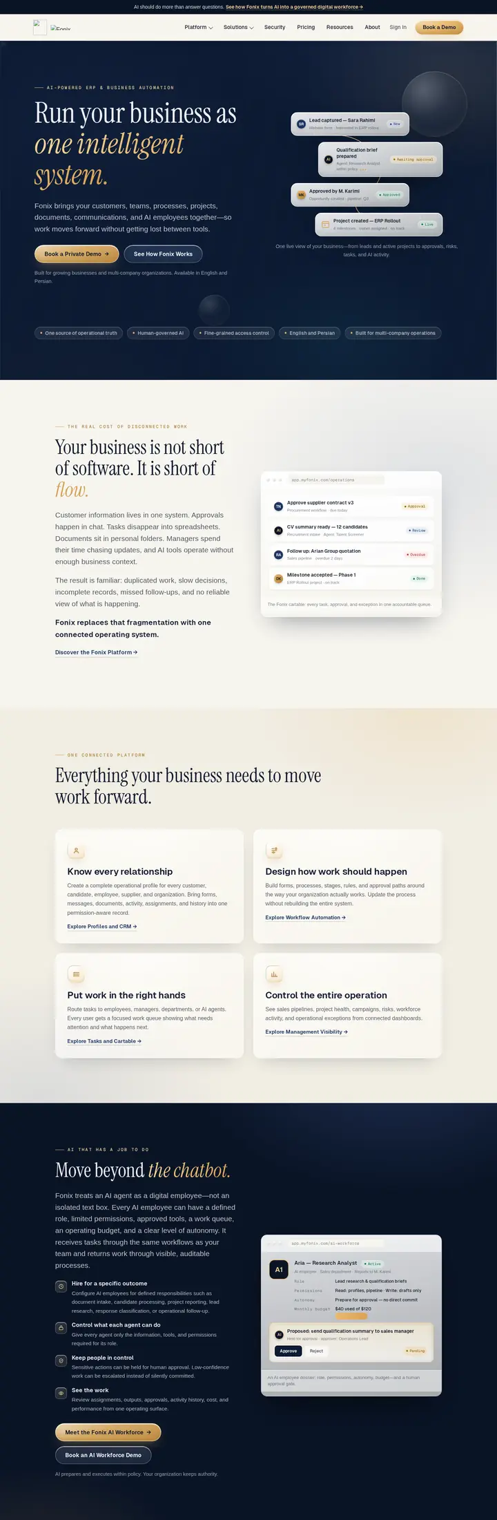 Fonix website homepage designed by Fonix Marketing