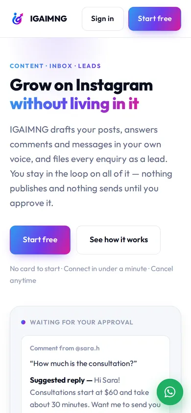 IGAIMNG mobile view
